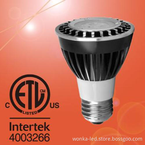 Hotel lighting dimmable CW Par 20 for Residential LED Lighting